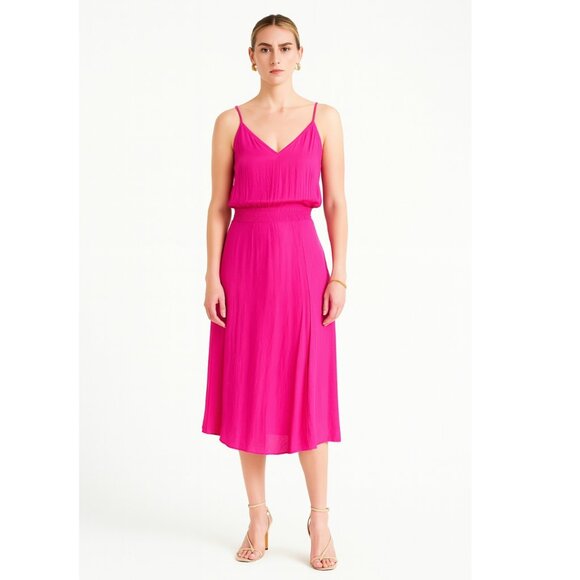 Rotate Birger Christensen Strappy Back Midi Dress 2 Pink - Picture 1 of 10